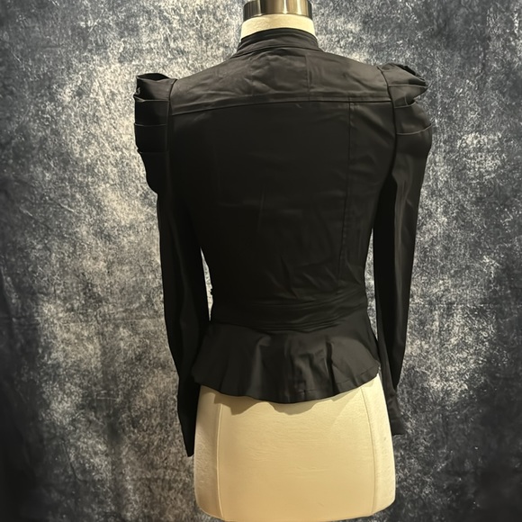 Arden B black cotton jacket w chains Victorian goth strampunk military - Picture 5 of 7